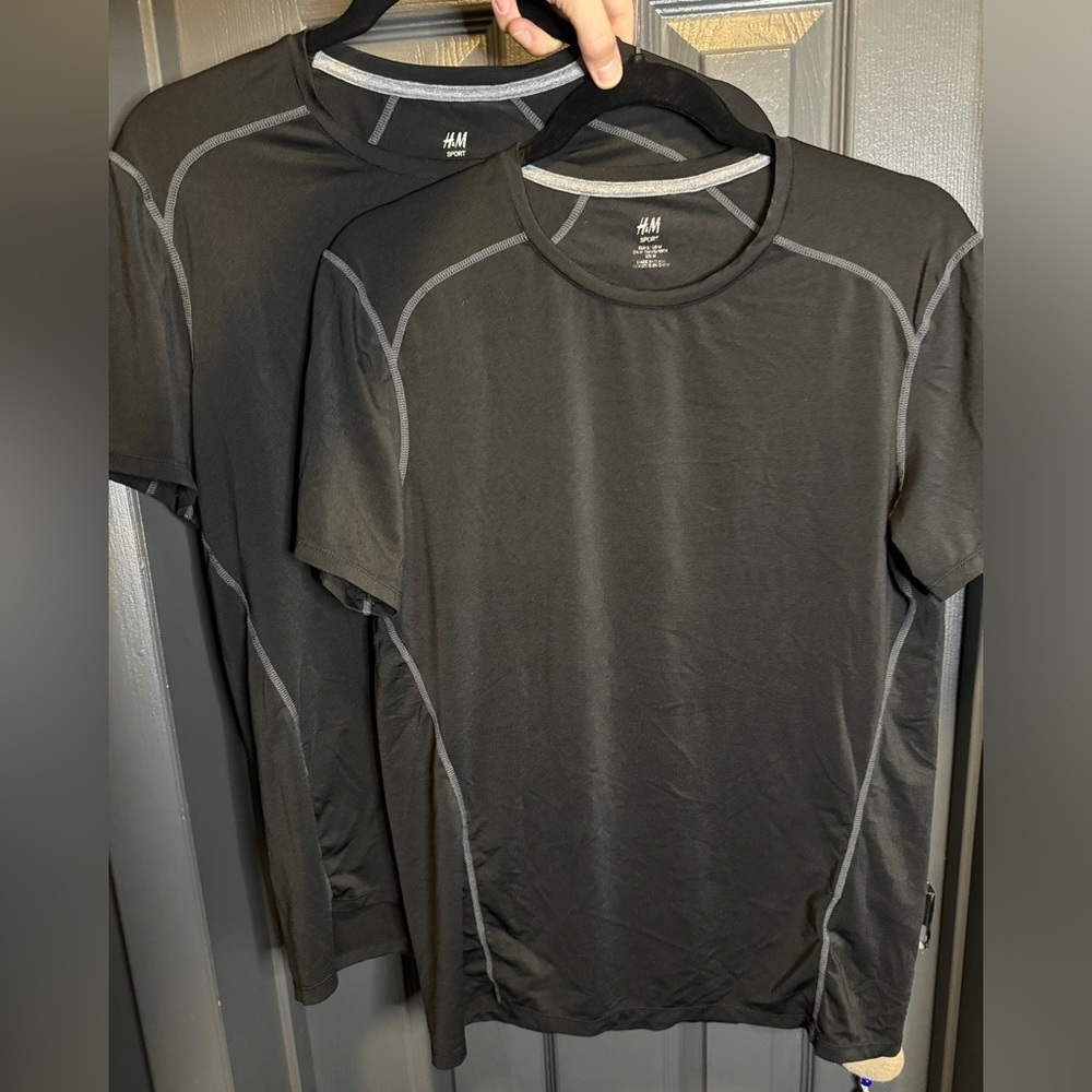 H&M workout tees black both are size small worn​​​​